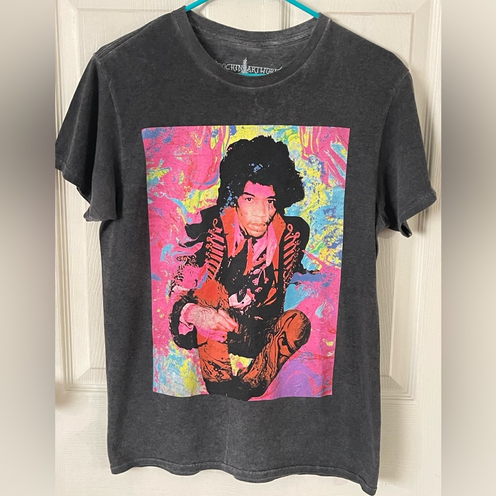 Jimi Hendrix Graphics T shirt Men’s S Rockin Artwork